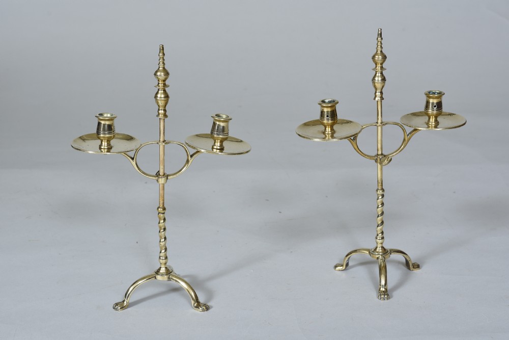 Pair of Brass Candelabra View II
