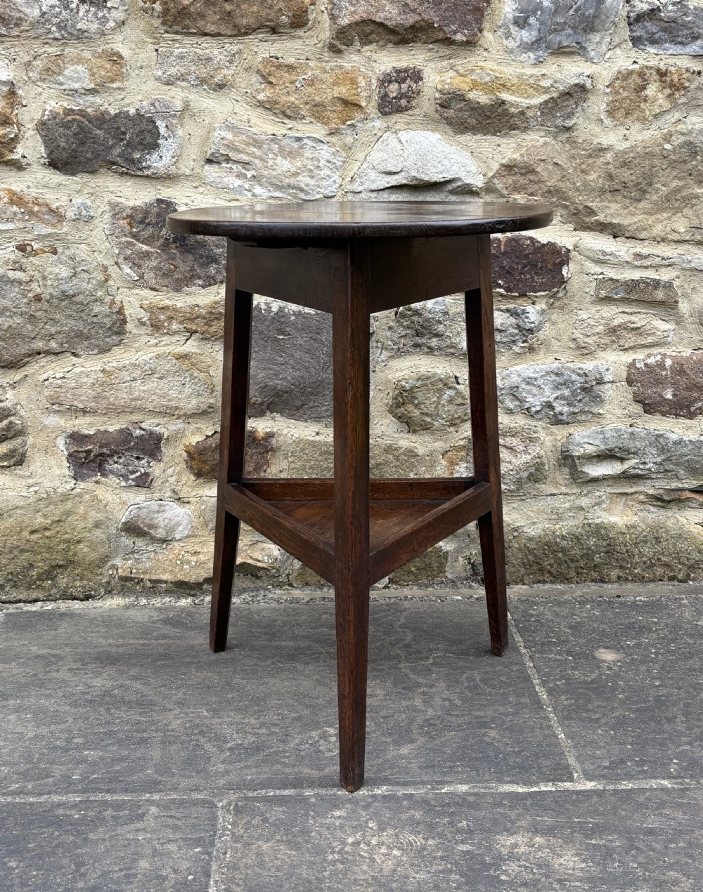 Small 18th century Welsh Oak Cricket or Tavern Table View II