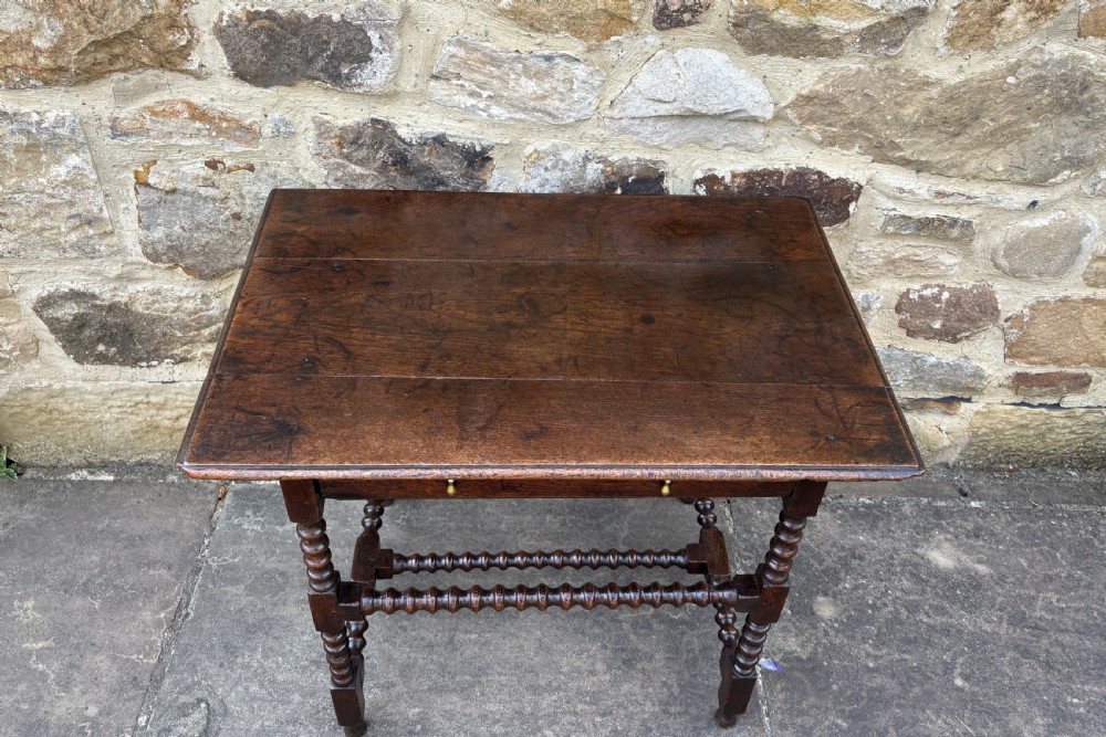 Small 17th century Oak Side Table View V