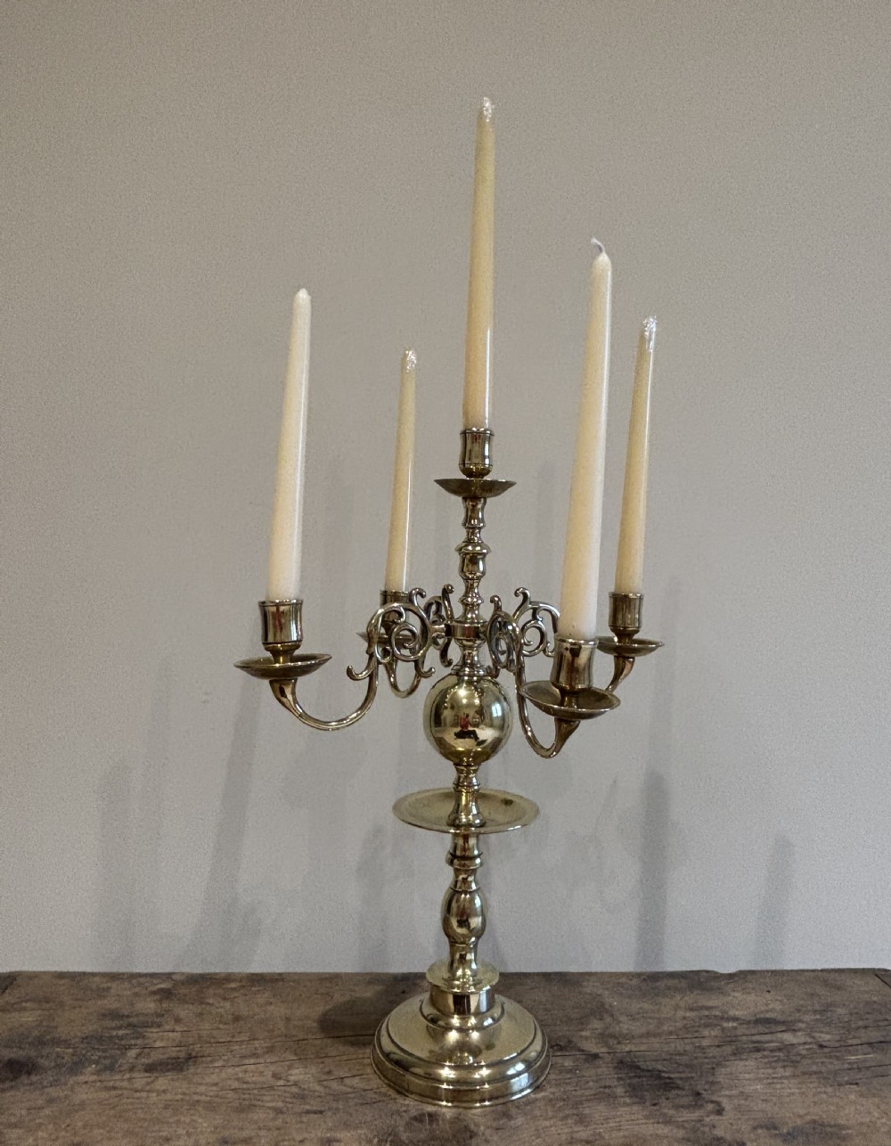 19th century Brass Candelabra View II