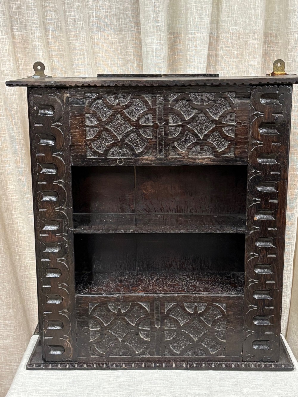 Antique Oak Wall Cupboard