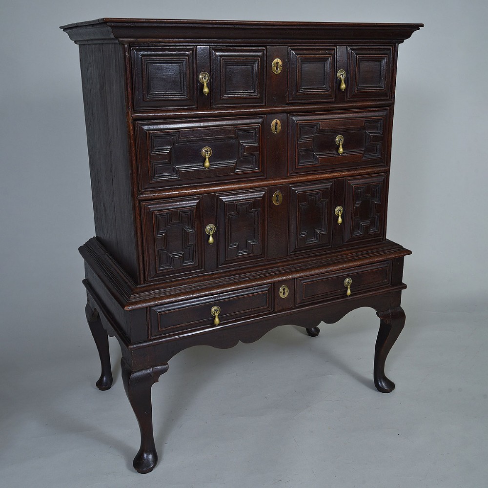 Small Late 17th century Oak Chest on Stand