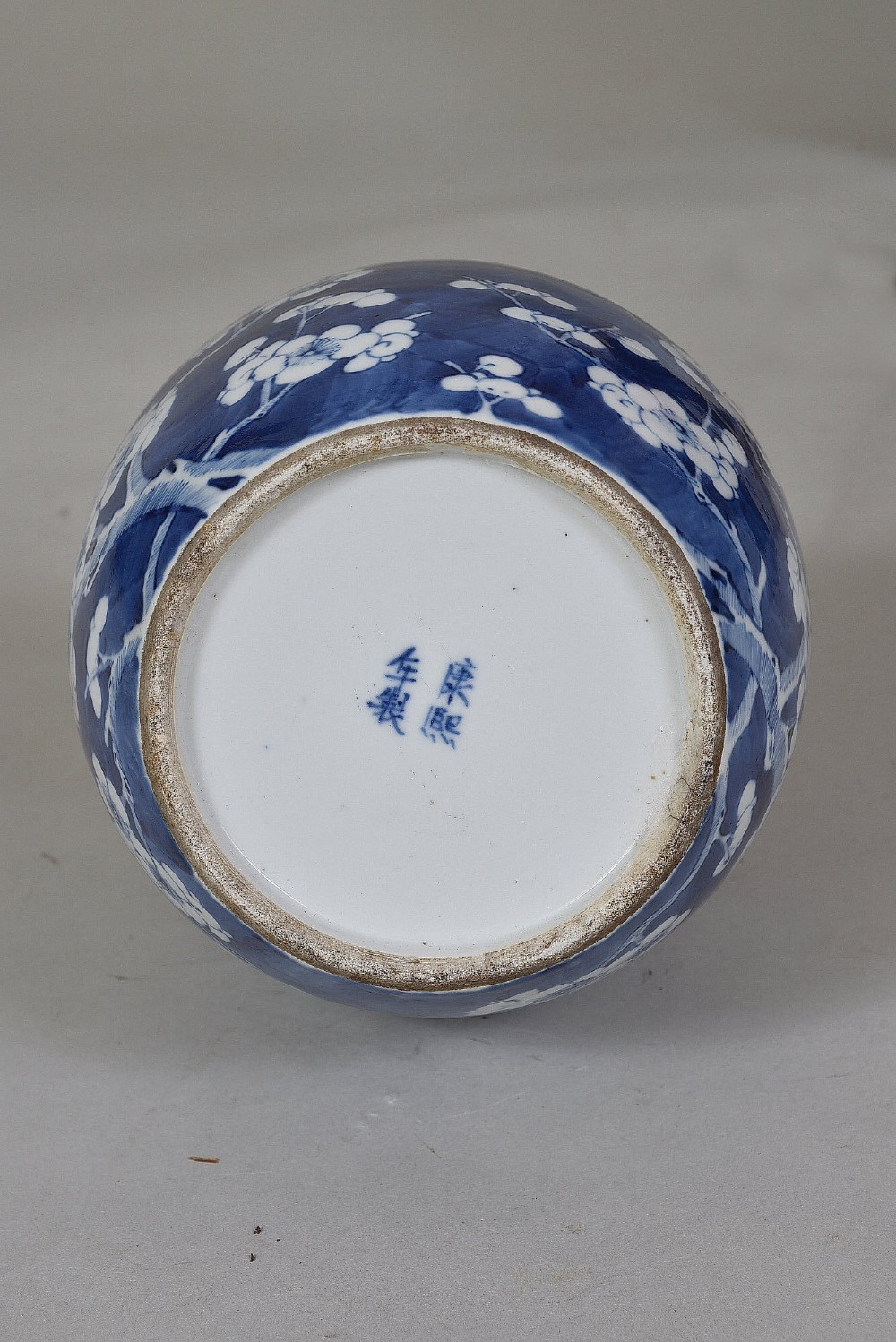 19th century Chinese Blue and White Ginger Jar Lamp View III