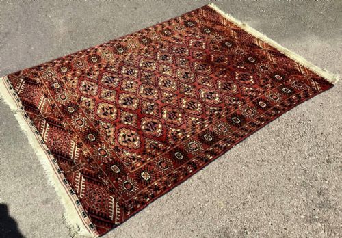 Fine VINTAGE TEKKE Turkmen RUG Hand Made Wool Rug From MIDDLE EAST
