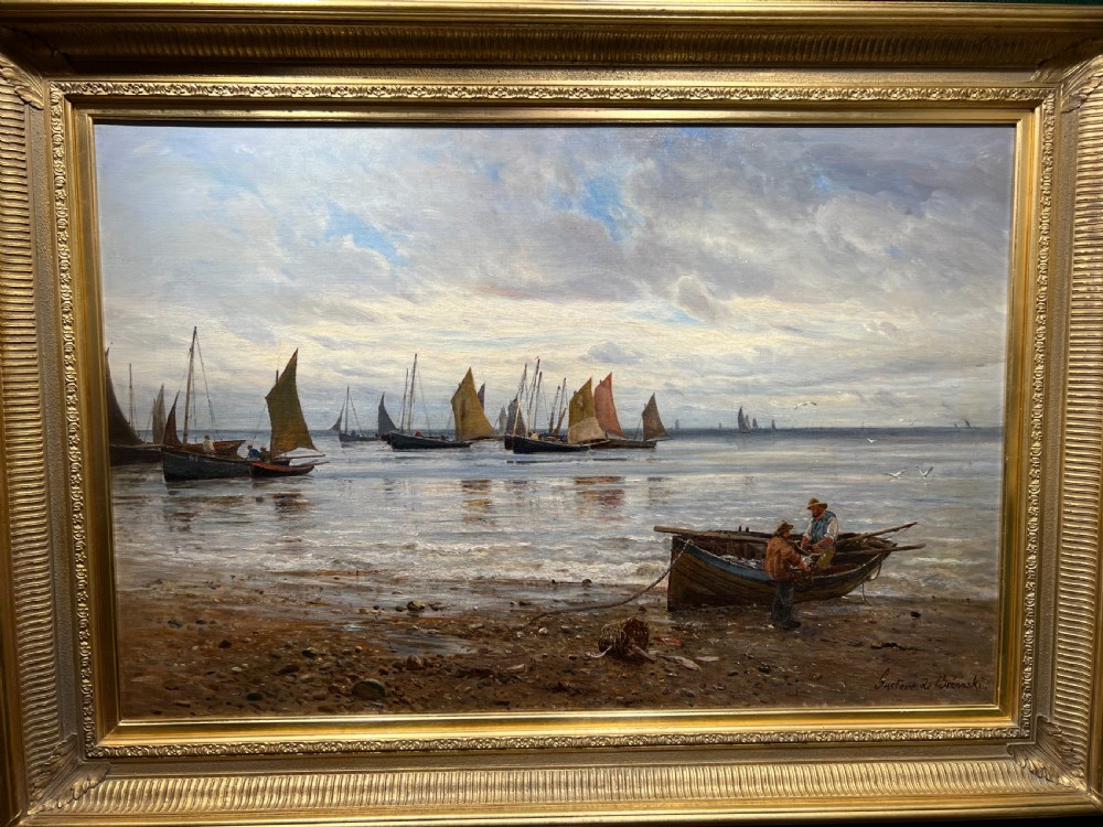 19th.c Marine painting - Gustave De Breanski