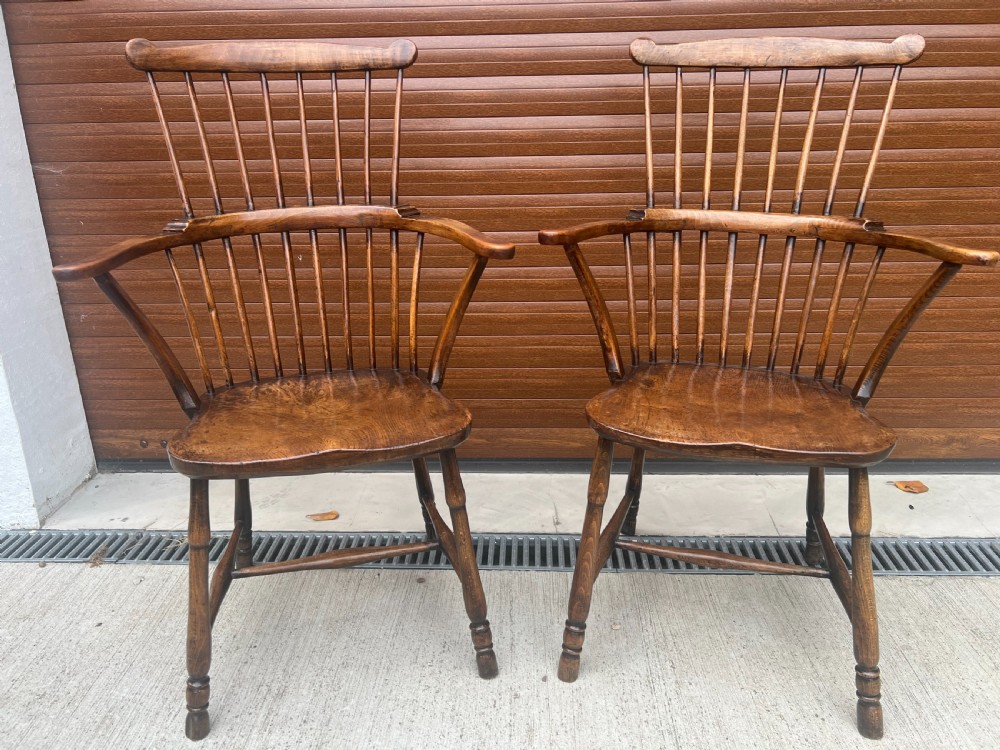  Pair Giii Thames Valley Windsor Chairs