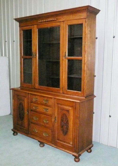 Victorian Arts and Crafts Oak Dresser Bookcase