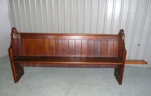 Victorian Stained Church Pew