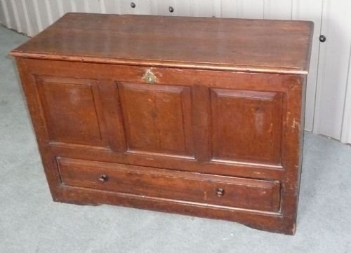 fig 1. ORIGINAL GEORGIAN PANELLED PINE MULE CHEST