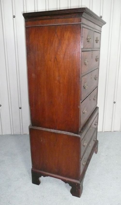 fig 2. GEORGIAN FLAME MAHOGANY CHEST ON CHEST