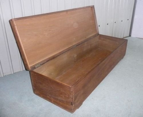 fig 2. LONG VICTORIAN PINE BLANKET BOX COFFEE TABLE