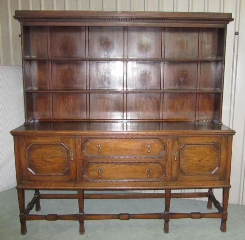 Victorian Gothic Style Country Oak Dresser
