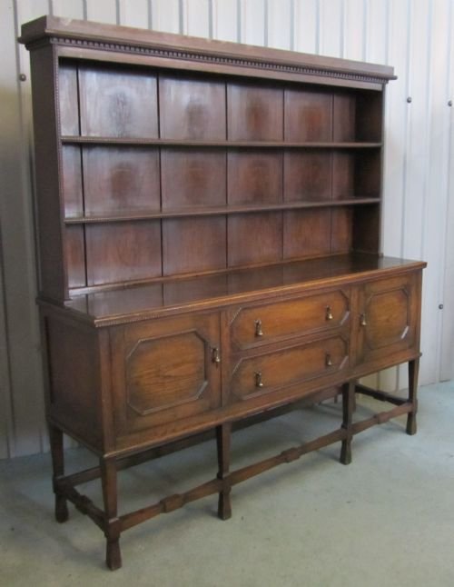 fig 1. VICTORIAN GOTHIC STYLE COUNTRY OAK DRESSER