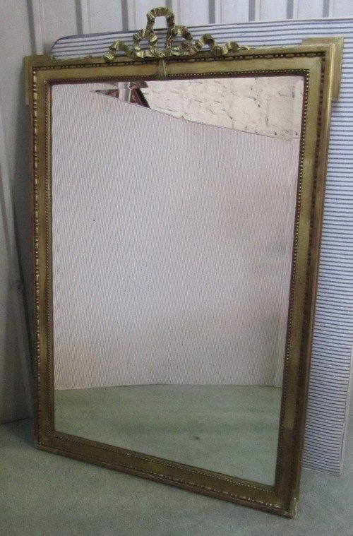Large French Shabby Gold Wall Mirror