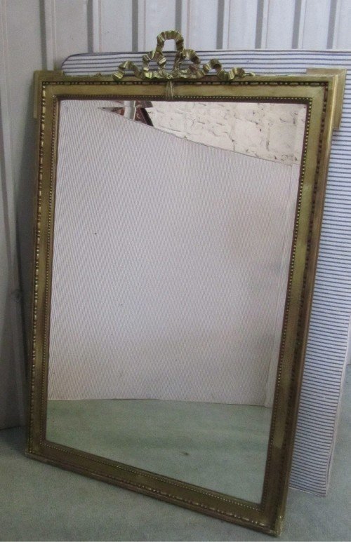 fig 1. LARGE FRENCH SHABBY GOLD WALL MIRROR