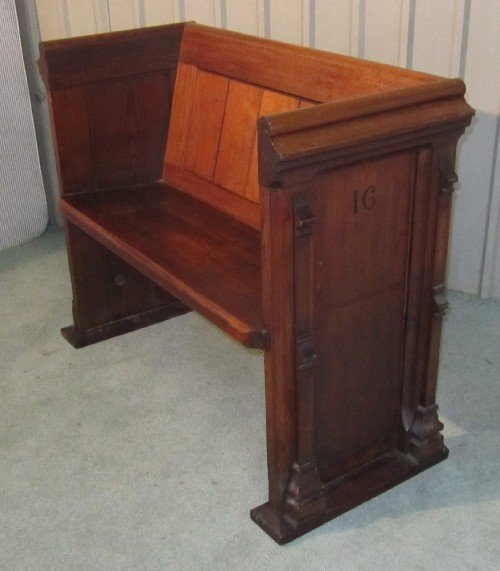 Victorian Arts and Crafts Pine Pew