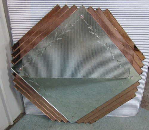 fig 1. LARGE QUIRKY ART DECO WALL MIRROR