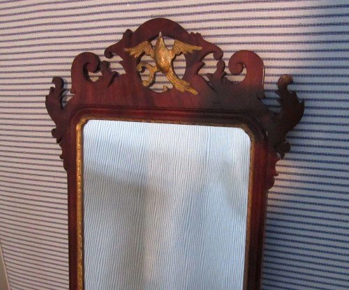 fig 1. GEORGIAN MAHOGANY WALL MIRROR