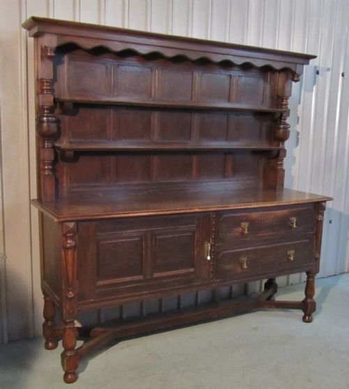 fig 1. LARGE GOTHIC OAK VICTORIAN WELSH DRESSER