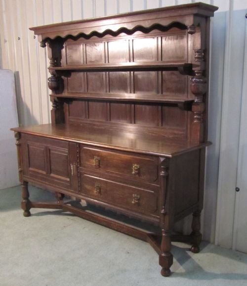 fig 2. LARGE GOTHIC OAK VICTORIAN WELSH DRESSER