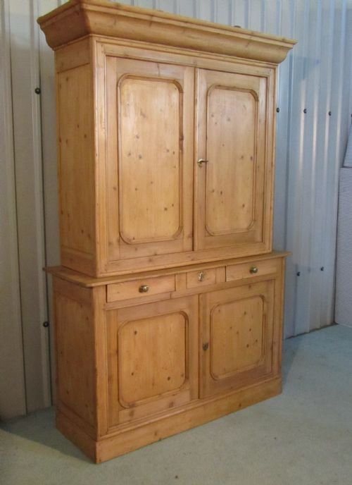 fig 2. LARGE FRENCH PINE KITCHEN DRESSER, CUPBOARD OR BOOKCASE