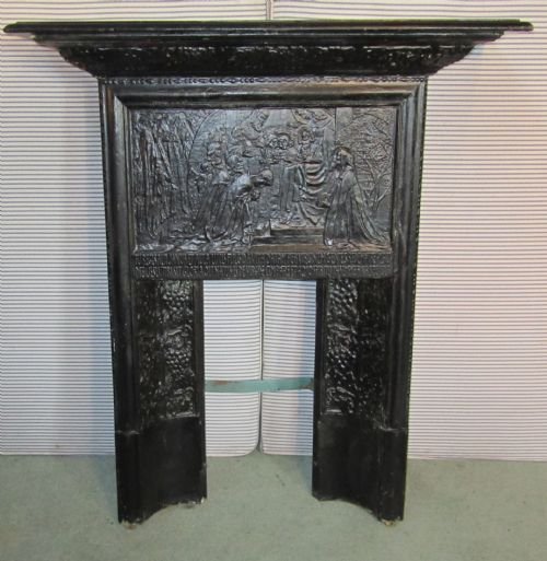 Victorian Ecclesiastical Cast Iron Fire Place