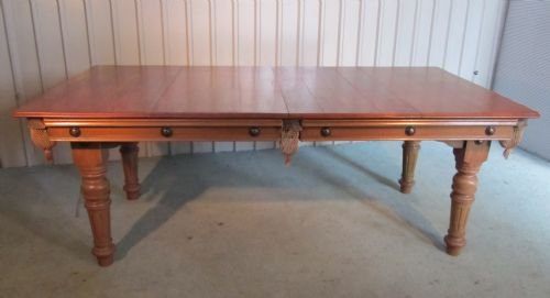 fig 1. RILEY ARTS AND CRAFTS SNOOKER OAK DINING TABLE