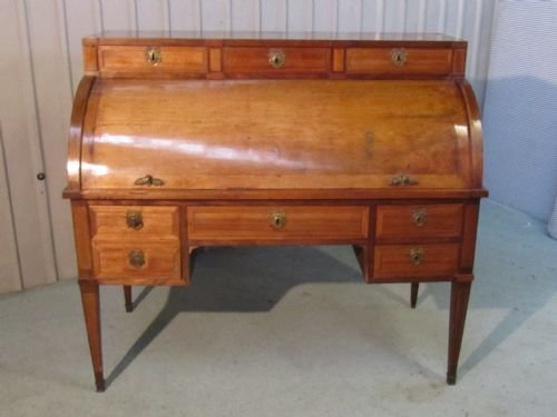 Large Regency Style Mahogany Cylinder Bureau Desk