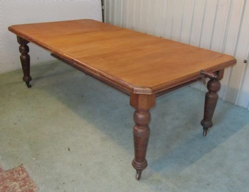 Large Blonde Mahogany Wind Out Extending Table