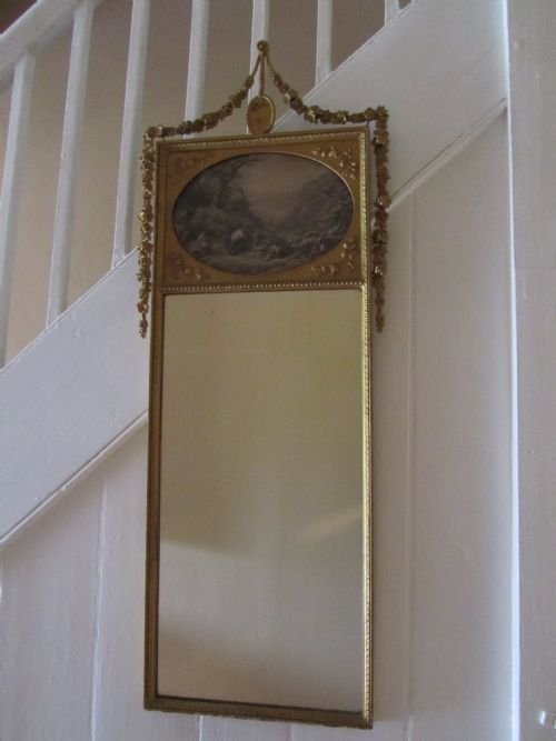 Dainty Regency Style Gilt Wall Mirror
