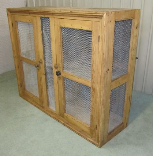 Very Large French Game Cupboard Pine Meat Safe