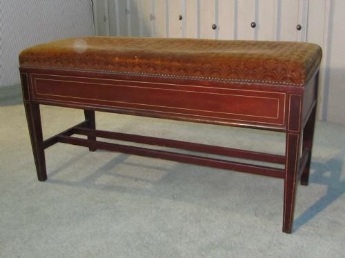 Edwardian Inlaid Mahogany Duet Piano
stool