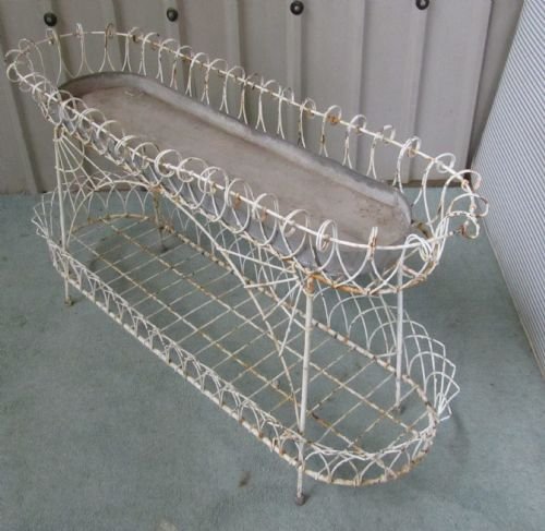 Victorian 2 Tier Wire Work Garden Plant Stand