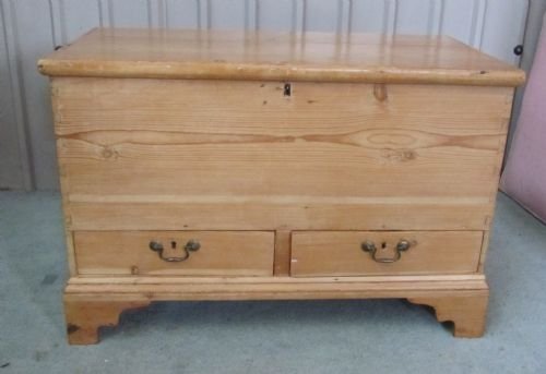 Victorian Pine Mule Chest Blanket Box Coffee Table