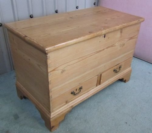 fig 1. VICTORIAN PINE MULE CHEST BLANKET BOX COFFEE TABLE