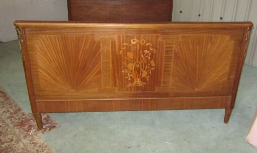 fig 1. FRENCH EMPIRE STYLE MAHOGANY INLAID DOUBLE BED