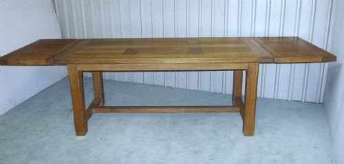 fig 2. VERY LARGE HEAVY FRENCH FARMHOUSE GOLDEN OAK TABLE