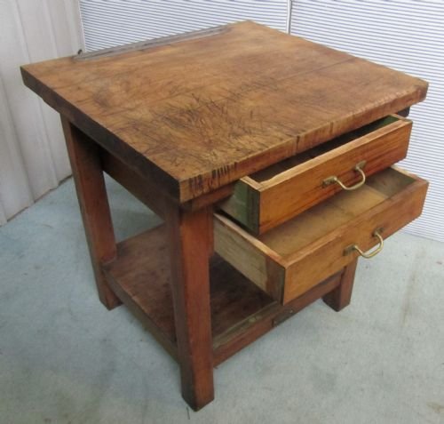fig 2. FRENCH BUTCHER'S CHOPPING BLOCK TABLE