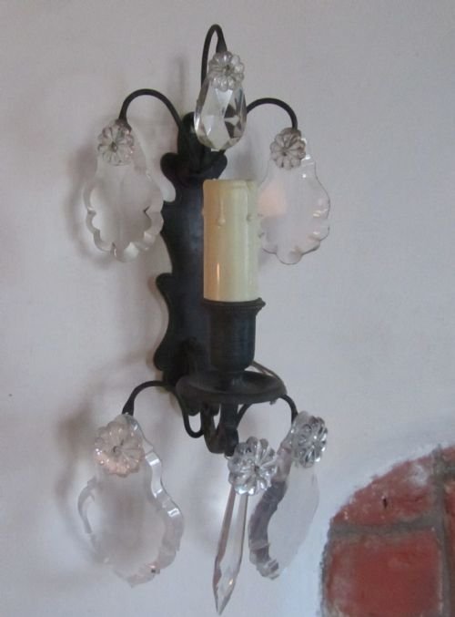 Charming Pair of French Wall Light Chandeliers