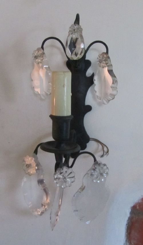 fig 1. CHARMING PAIR OF FRENCH WALL LIGHT CHANDELIERS