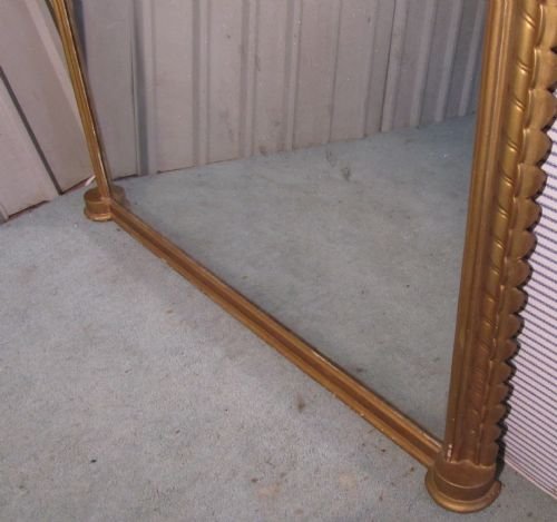 fig 1. VERY LARGE VICTORIAN GOLD OVERMANTLE WALL MIRROR