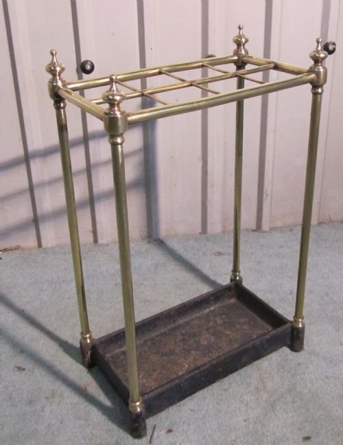 Victorian Brass and Cast Iron Stick Stand Umbrella Stand