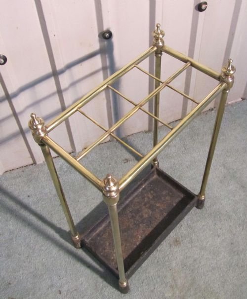 fig 1. VICTORIAN BRASS AND CAST IRON STICK STAND UMBRELLA STAND