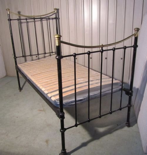 Victorian Single Brass and Iron Bed
