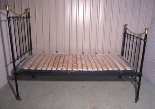 fig 1. VICTORIAN SINGLE BRASS AND IRON BED