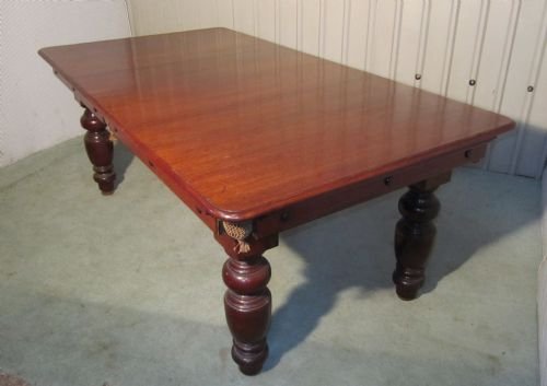 fig 1. VICTORIAN MAHOGANY BILLIARD, SNOOKER DINING TABLE