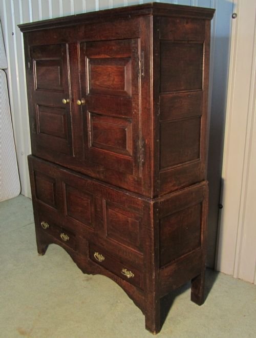fig 1. A 17th Century Oak Housekeepers or Cloakroom Cupboard