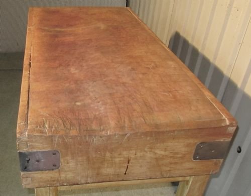 fig 1. A French Vintage Butchers Chopping Block on Stand