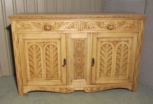 A Bleached Oak or Green Man Dresser Base