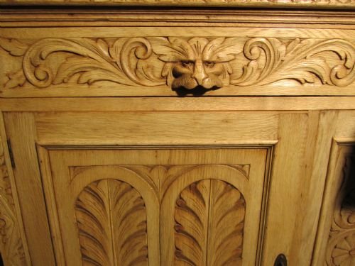 fig 1. A Bleached Oak or Green Man Dresser Base